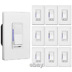10 Pack Bestten Digital Dimmer Light Switch Avec Indicateur Led Horizontal Ou
