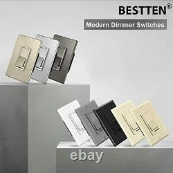 10 Pack Bestten Dimmer Light Switch, Single-pole Ou 3-way, 120v, Compatible Wi