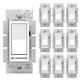 10 Pack Bestten Dimmer Wall Light Switch, Monopolaire Ou 3-way, Compatible Et