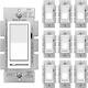 10 Pack Bestten Dimmer Wall Light Switch, Monopolaire Ou 3-way, Compatible Wit