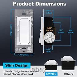 10 Pack Digital Dimmer Light Switch Single Pole Ou 3-way Led / Incandescente/ C