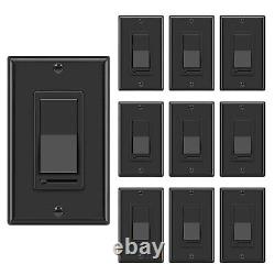 10 Pack Interrupteur de lumière murale à gradation, compatible avec LED, CFL, Incandescence.