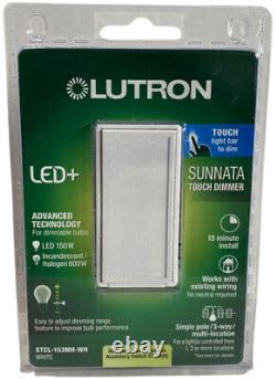 (10 pcs) Lutron Sunnata LED+ Touch Dimmer White (STCL-153MH-WH)  <br/>	(10 pièces) Lutron Sunnata LED+ Gradateur tactile blanc (STCL-153MH-WH)