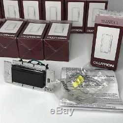(11) Lutron Maestro C. Interrupteur Variateur De Lumière À Contrôle Unipolaire Brun Ma-600-br
