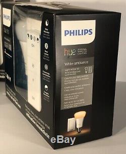 2 X Philips Hue Blanc Ambiance 2 X Gradateur & Echo Led Dot Intelligent Ampoule