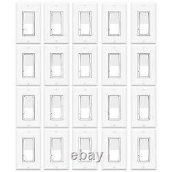 20 Packs Interrupteur à variation pour LED / CFL / Halogène / Incandescence Dimmable certifié ETL