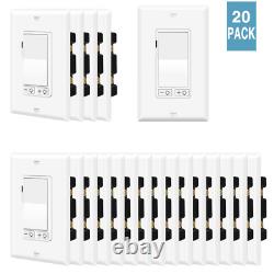 20 Paquets de variateurs d'intensité pour interrupteur simple ou à trois voies pour LED / Incandescent / CFL