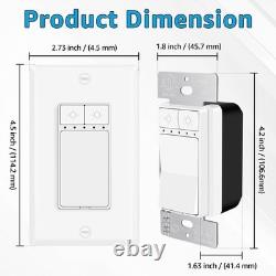 20 pièces, variateur à un pôle à 5 niveaux pour LED/CFL 150 W, homologué ETL, fil neutre 20 pièces, variateur à un pôle à 5 niveaux pour LED/CFL 150 W, homologué ETL, fil neutre