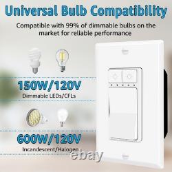20 pièces, variateur à un pôle à 5 niveaux pour LED/CFL 150 W, homologué ETL, fil neutre