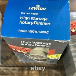 3-LEVITON 61000 DIMMER ROTATIF HAUTE PUISSANCE 1000W 120 AC 61000ISP Ivoire