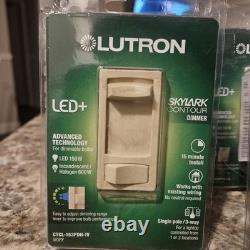 34 NOUVEAUX Lutron CTCL-150H-LA Skylark Contour LED+ Dimmer à Glissière Monolampe Amande