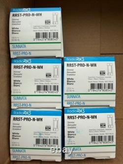 5 Lutron RadioRA 3 Sunnata PRO LED+ RF Variateur Tactile Blanc (RRST-PRO-N-WH)