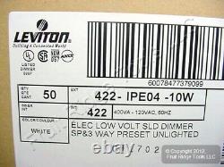 50 Interrupteurs Variateurs Décora Blancs Non Éclairés Leviton Basse Tension IPE04-10W