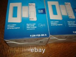 6 NOUVEAUX KIT DE MONTAGE MURAL ET TÉLÉCOMMANDE Lutron Caseta PJ2W-P2B-WH-R SCELLÉS