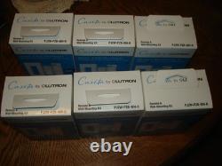 6 NOUVEAUX KIT DE MONTAGE MURAL ET TÉLÉCOMMANDE Lutron Caseta PJ2W-P2B-WH-R SCELLÉS