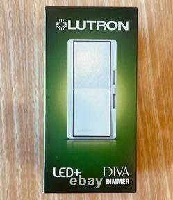 (6 PCS) LUTRON DVCL-153PR-WH Variateur Diva CFL/LED simple/à 3 voies de 150W/600W, blanc