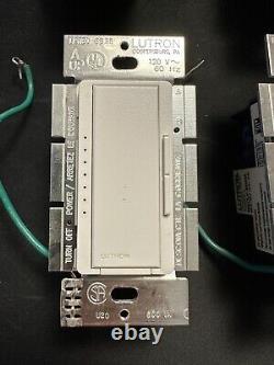 7 Interrupteurs à intensité variable Lutron Maestro en couleur Snow 5x MSCLV-600M et 2x MA-600