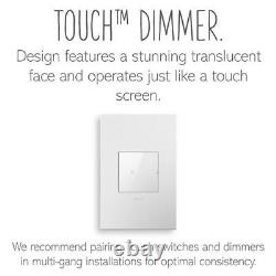 Adorne Touch Tru-Universal 700-Watt 1-Pole/3-Way Dimmer avec Microban, Blanc