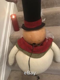 Art Populaire Bonhomme De Neige De Noël Gourd Poupée Avec Interrupteur De Lumière Dimmer