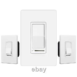 Bestten Modern Designer Dimmer Light Switch, 3 Voies Ou Un Seul Pôle, Pour Dimmable