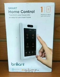 Brillant All-in-one Smart Home Control 1-light Switch Panel Gradateur Bha120us-wh1