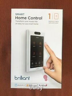 Brillant Smart Home Control 1-light Switch Panel (bha120us-wh1) Nouveauté