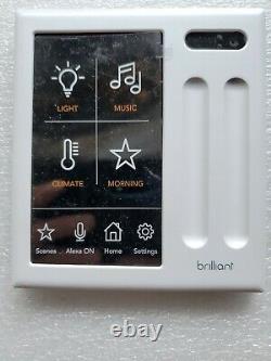 Brillant Smart Home Control 2-gang Light Switch Panel, Pas De Plaque De Base De Câblage