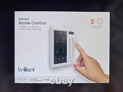 Brillant Smart Home Control 2-gang Light Switch Panel (bha120us-wh2) Nouveau