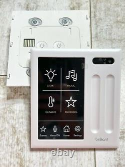 Brillant Tout-en-un Smart Home Control 2-light Switch Panel Variateur Bha120us-wh2