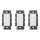 Caseta Smart Wall Et Plafond Lumières Blanches 3-pack Interrupteur Variateur, 3 Comptage