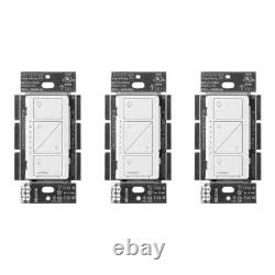 Caseta Smart Wall et Plafond Lumières Blanches 3-Pack Interrupteur Variateur, 3 Comptage