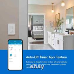 Caseta Smart Wall et Plafond Lumières Blanches 3-Pack Interrupteur Variateur, 3 Comptage