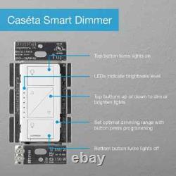 Caseta Smart Wall et Plafond Lumières Blanches 3-Pack Interrupteur Variateur, 3 Comptage