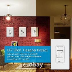 Caseta Smart Wall et Plafond Lumières Blanches 3-Pack Interrupteur Variateur, 3 Comptes