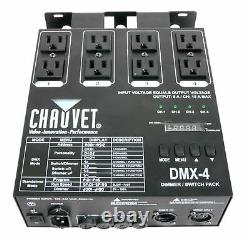 Chauvet Dmx-4 4 Channel Dmx-512 Dj Dimmer/switch Relay Pack Light Controller