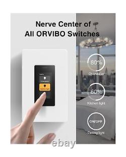 Commutateur à variation intelligente avec écran tactile, interrupteurs lumineux dimmables Wi-Fi ORVIBO
