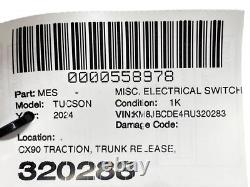 Commutateur combiné de déverrouillage du coffre et de dimmer de lumière pour Hyundai Tucson Sel 2022-2024