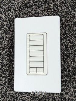 Couvertures de clavier Lutron RKD-W6BRL-W blanches à 6 boutons pour augmenter et baisser - Lot de 11
