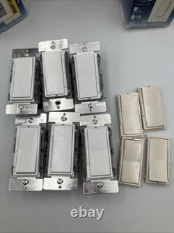 Dimmer à bascule Leviton Dsl06-1tw Decora avec barre coulissante (en blanc)