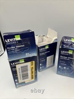 Dimmer à bascule Leviton Dsl06-1tw Decora avec barre coulissante (en blanc)