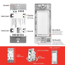 Dimmer de lumière intelligent Z-Wave avec Quickfit et Simplewire, prêt pour 3 voies, Comp