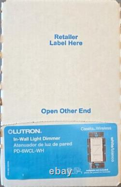 Dimmer sans fil encastré Lutron Caseta PD-6WCL-WH blanc pour CFL/LED/incandescent/halogène