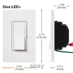 Diva LED avec variateur pour ampoules LED dimmables, 150 watts/mono-pôle ou 3 voies