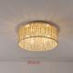 Emilia Design Large Crystal Drum Flush Plafond Light, Gold Prc £295