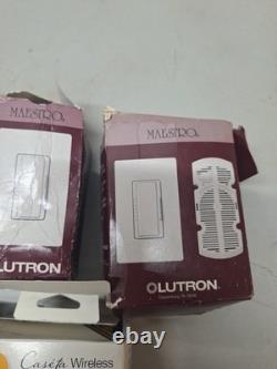 Ensemble de 11 variateurs et interrupteurs Lutron Diva Maestro Caseta boîte ouverte