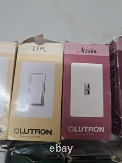Ensemble de 11 variateurs et interrupteurs Lutron Diva Maestro Caseta boîte ouverte