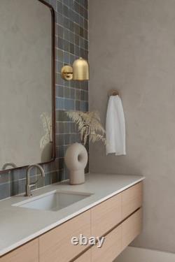 Ensemble de 2 appliques murales câblées Pathson avec variateur, finition laiton, lumière murale