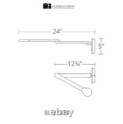 Formes Modernes Led Reflex Swing Arm Bl-21924-bk Black Finish- Nouveau