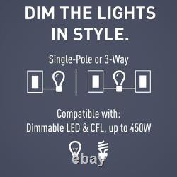 Gradateur d'éclairage CFL/LED, simple allumage/va-et-vient, témoin lumineux, 0-10 V, blanc, 3 P<br/>  