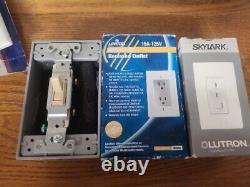 Grand lot Interrupteur de contrôle de lumière Prise de courant Couverture de ventilateur Boîte de gradateur Leviton Lutron Tr Ace